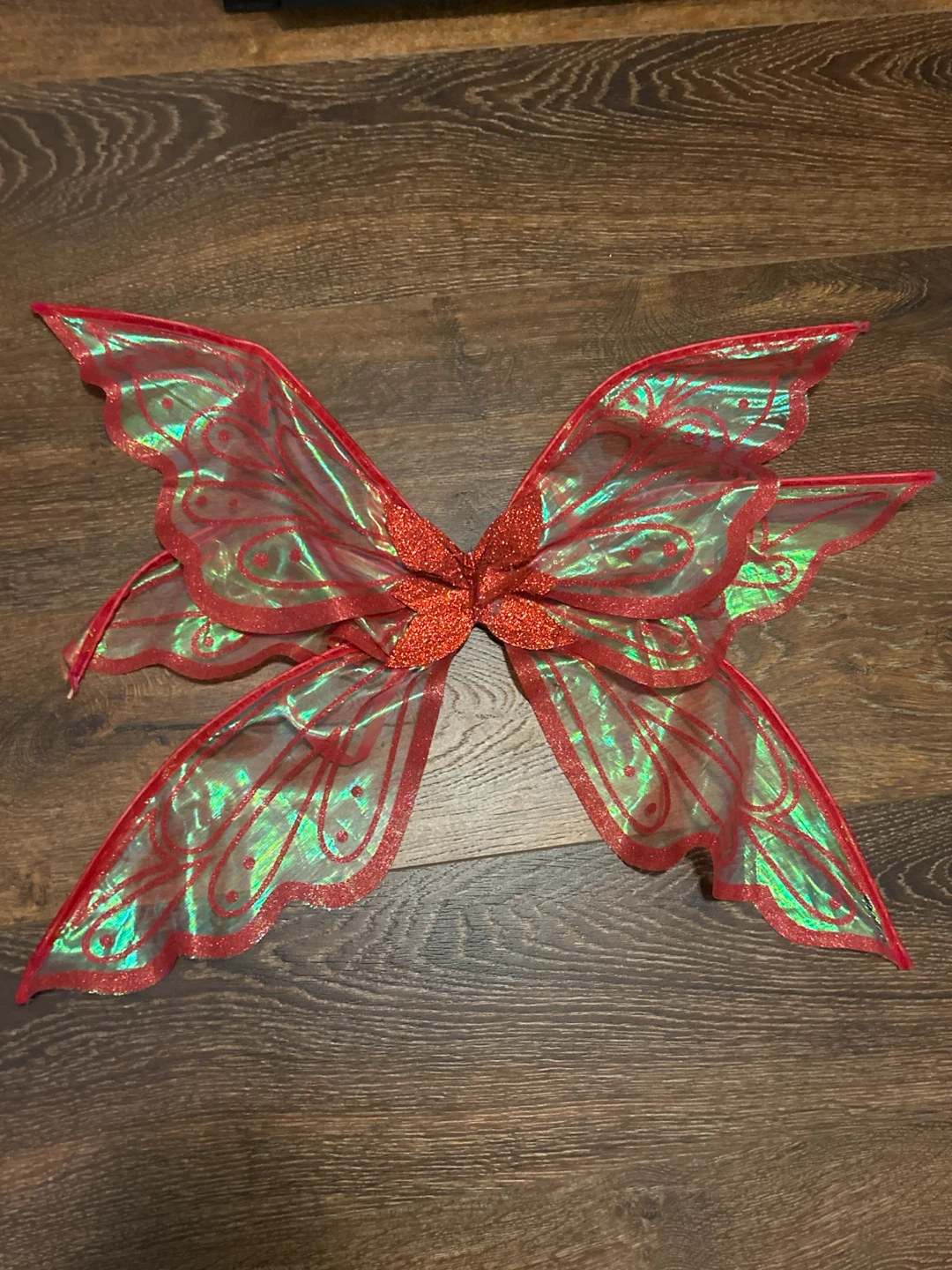 Halloween Red Glitter Fairy Wings