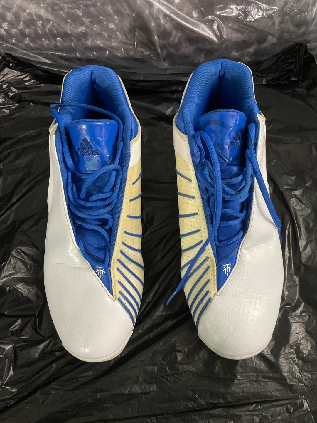 Adidas T-Mac 3 Basketball Shoes Blue and White - photo 2
