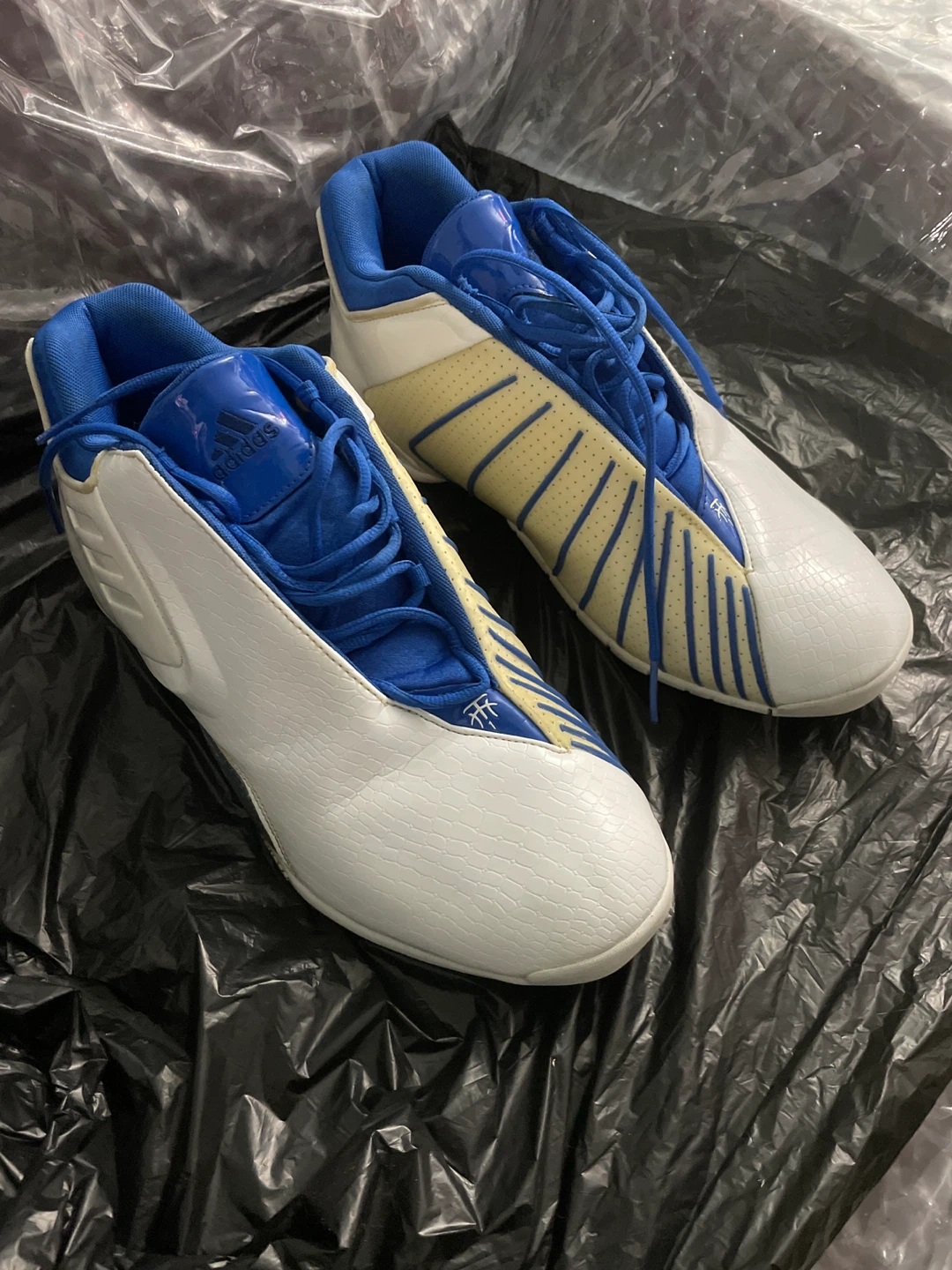 Adidas T-Mac 3 Basketball Shoes Blue and White - photo 4