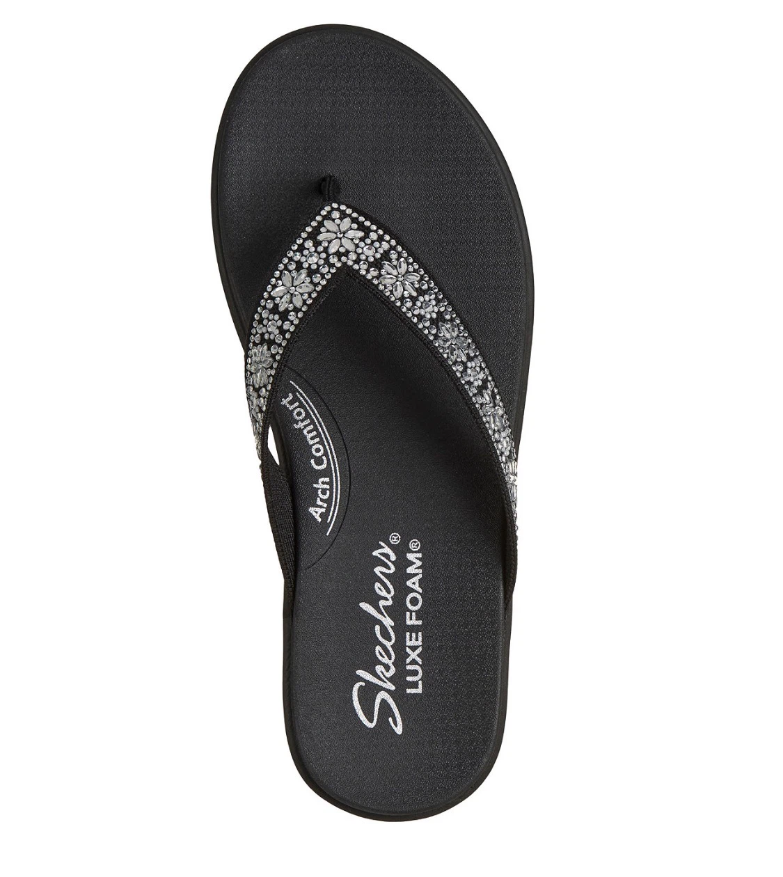 Skechers Luxe Foam Sandals Black Size 7 - photo 4