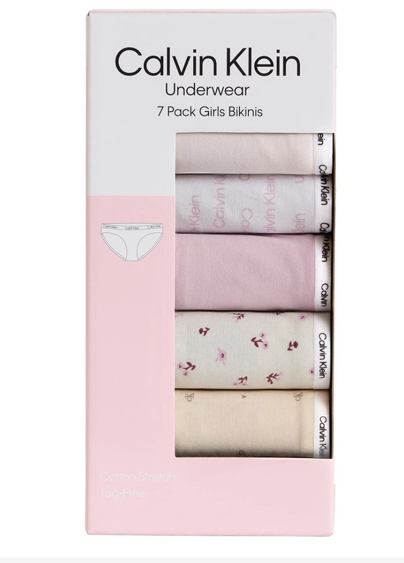 Calvin Klein 7-Pack Girls Bikinis