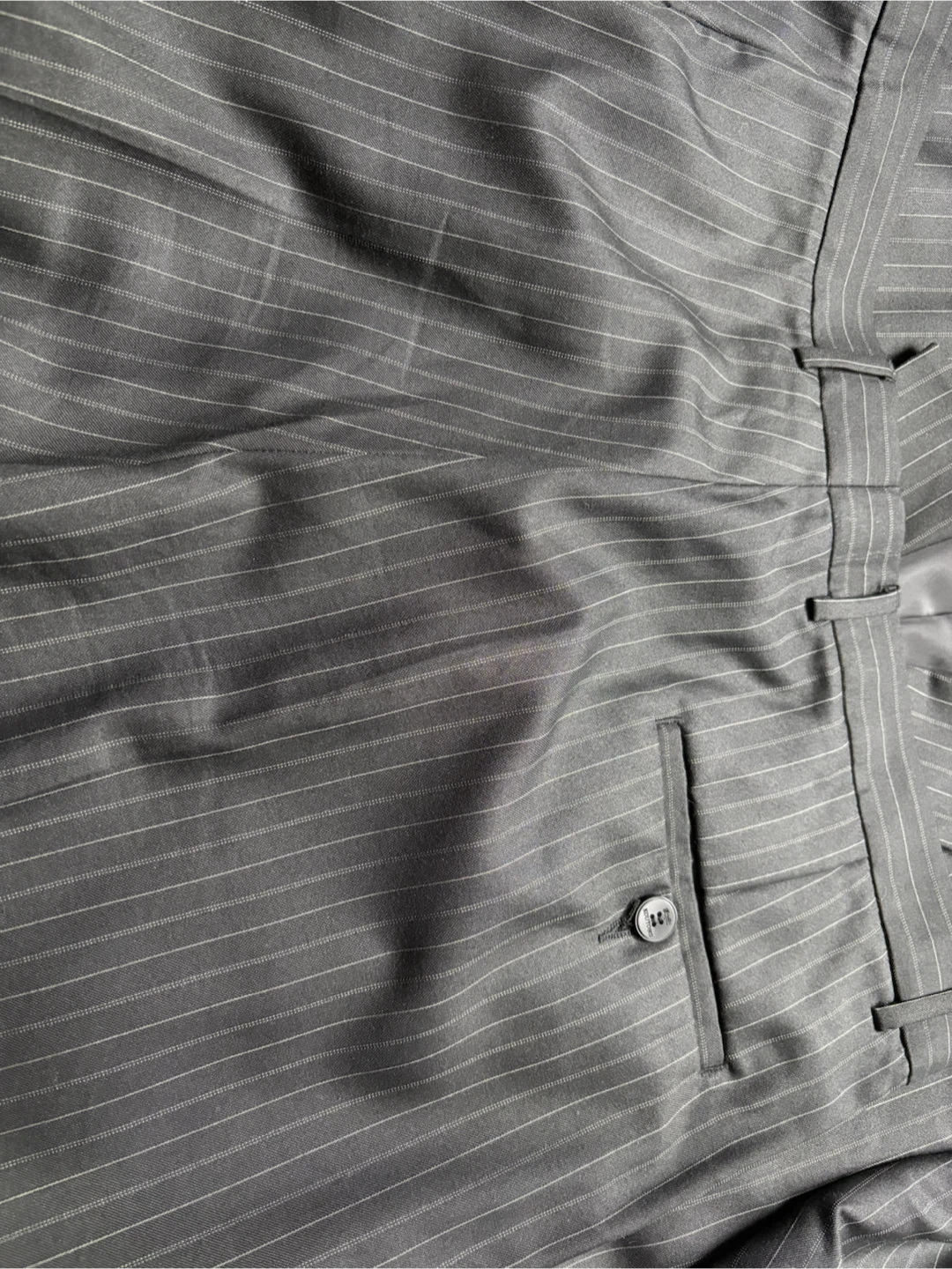Black Pinstripe Suit custom made - photo 4