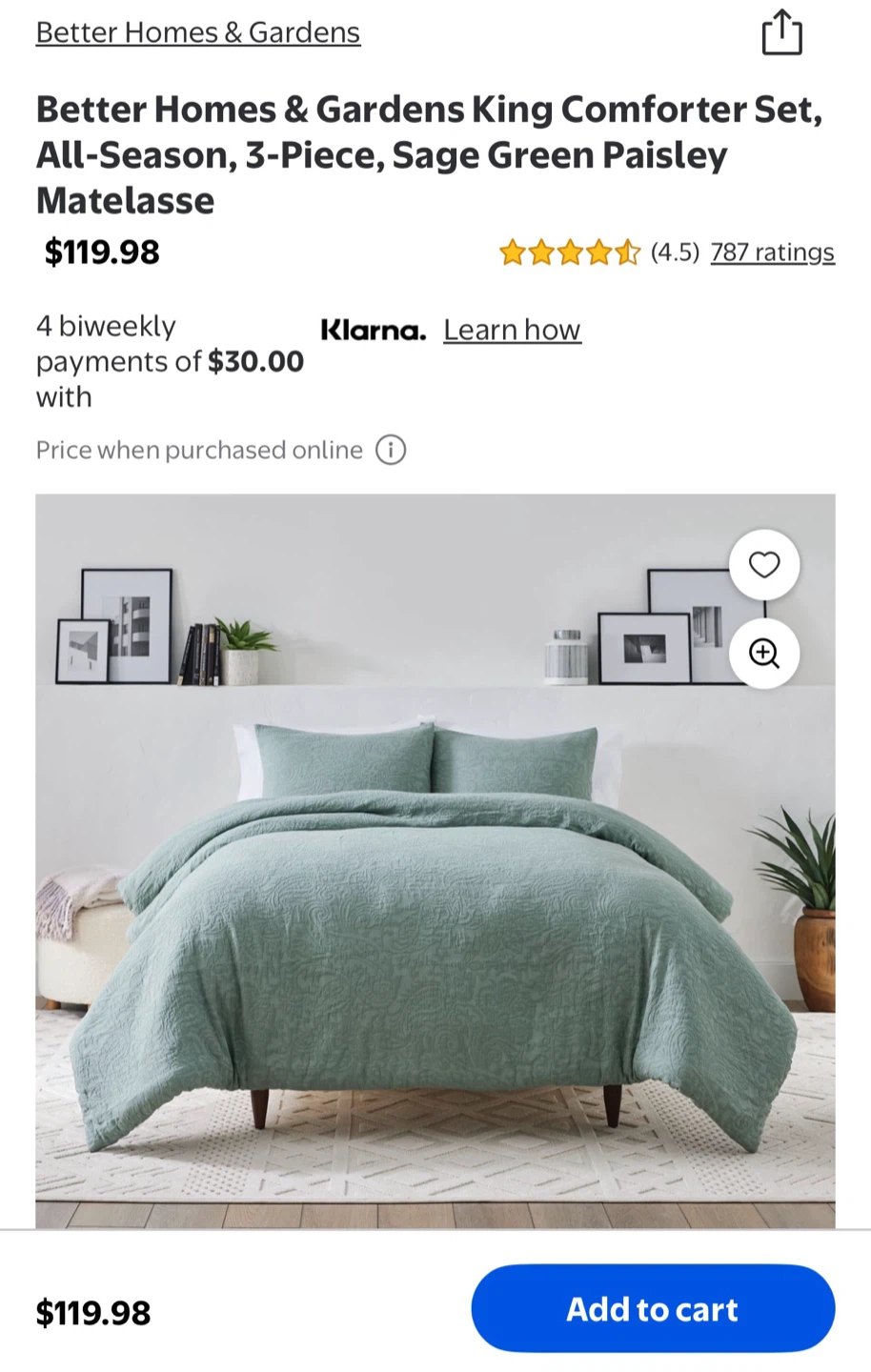 Brand New Better Homes & Gardens King 3-Piece Comforter Set - photo 4