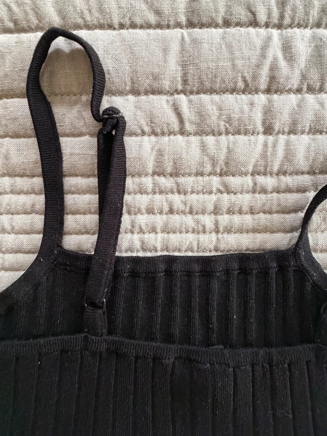 🏈H&M Divided Ribbed Tank Top Black - photo 4