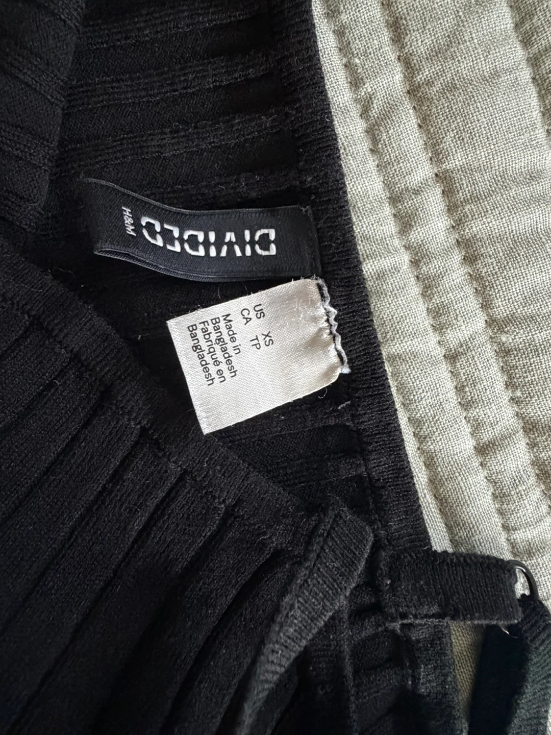 🏈H&M Divided Ribbed Tank Top Black - photo 5