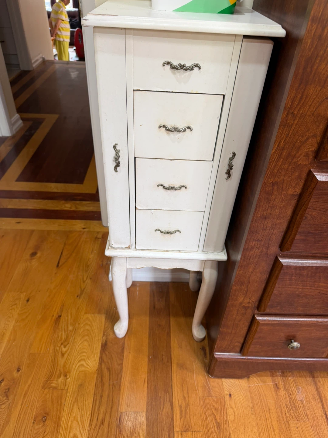 Vintage White Jewellery Armoire