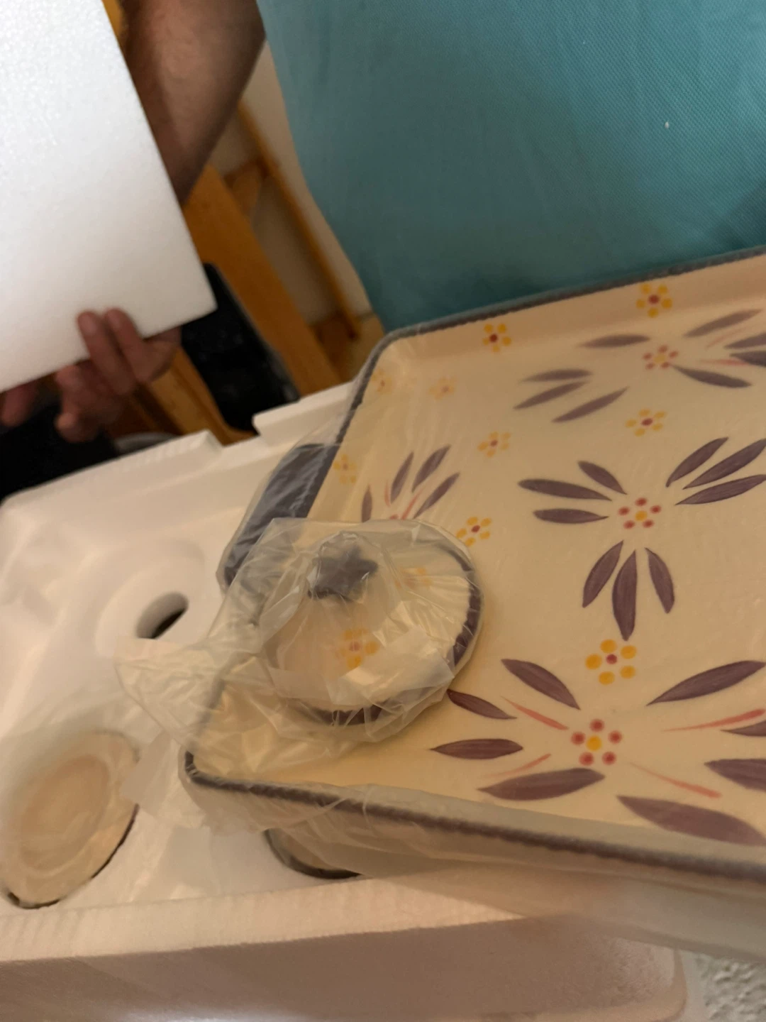 Floral Ceramic Tray and Mug Set - photo 2