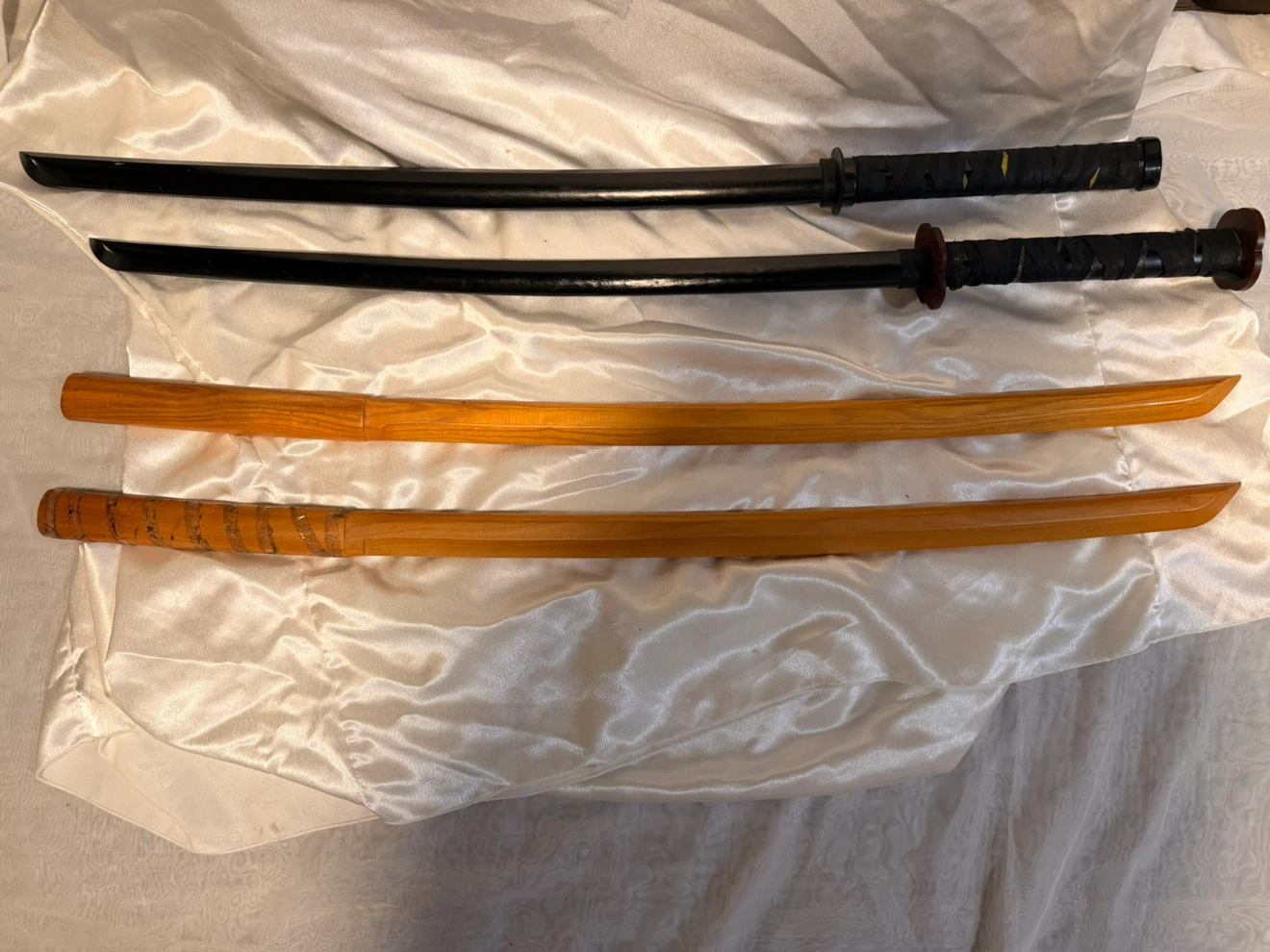 Set of Two Wooden Bokken Swords