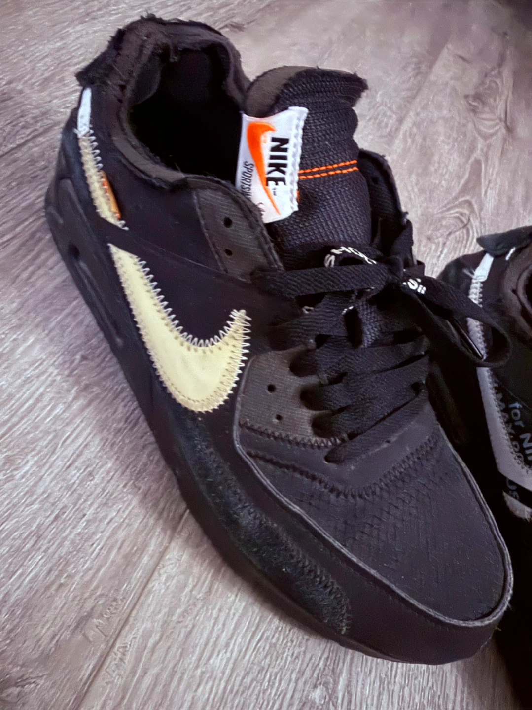 Nike x Off-White Air Max 90 Black US 9.5 - photo 2