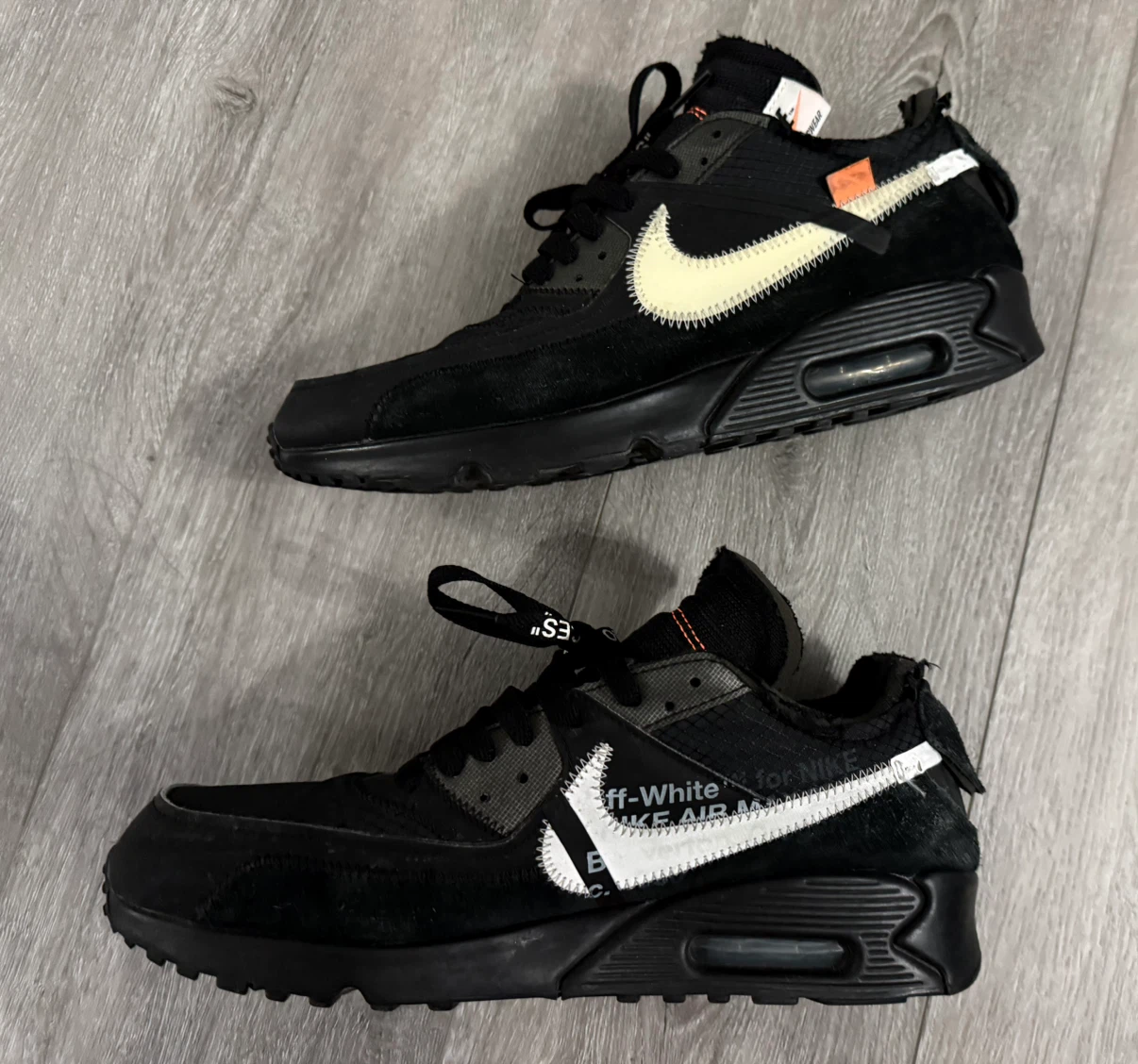 Nike x Off-White Air Max 90 Black US 9.5 - photo 4