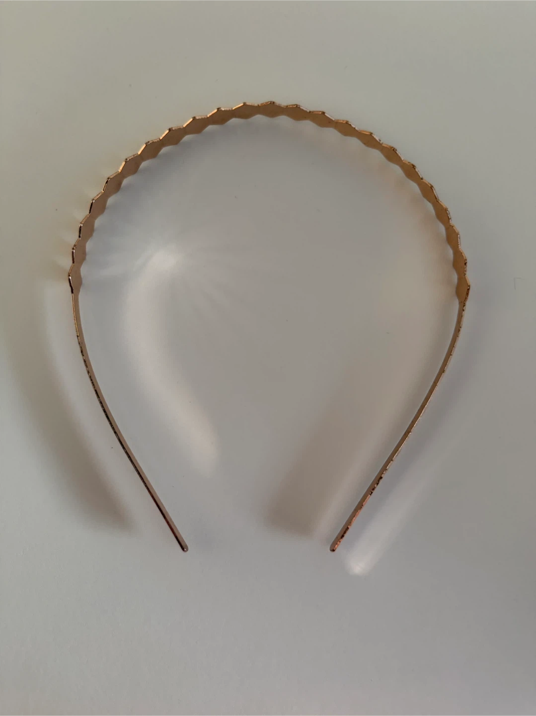 🏈Rose gold hexagon pattern metal headband