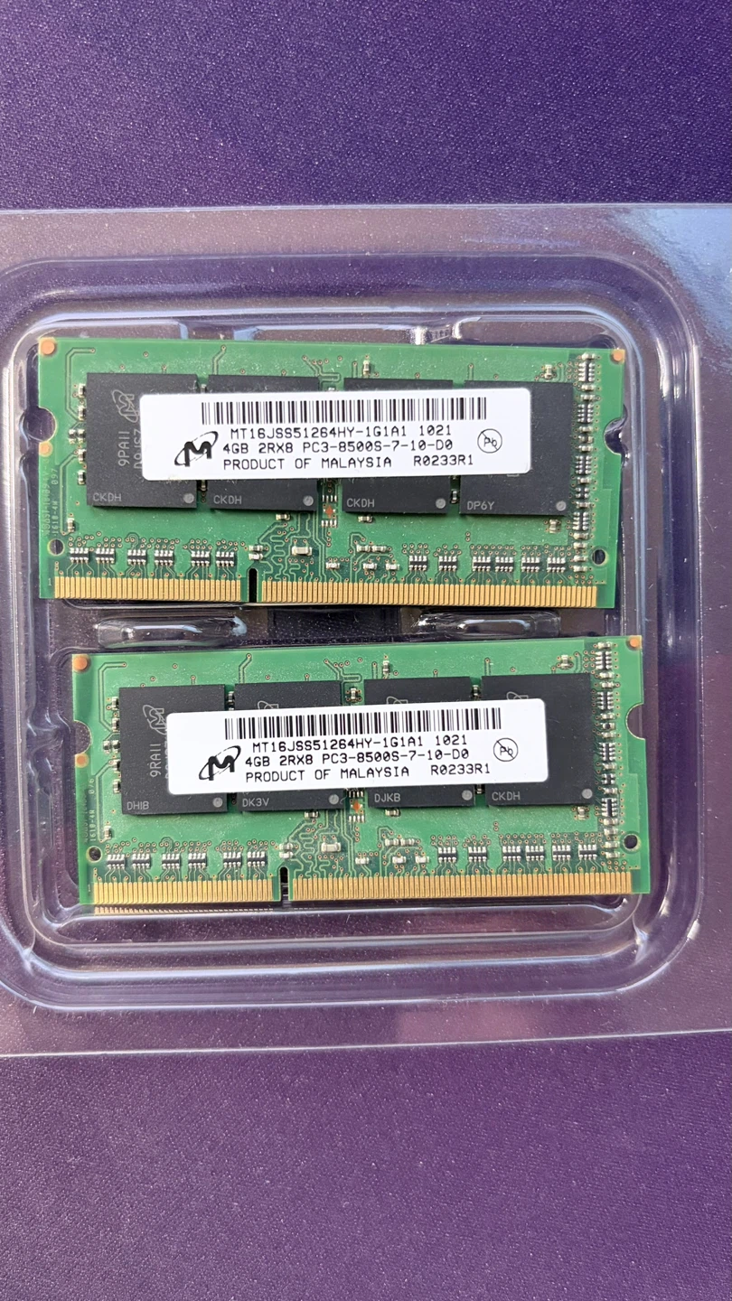 2 Crucial 4GB DDR3 SODIMM Laptop RAM Modules - photo 2