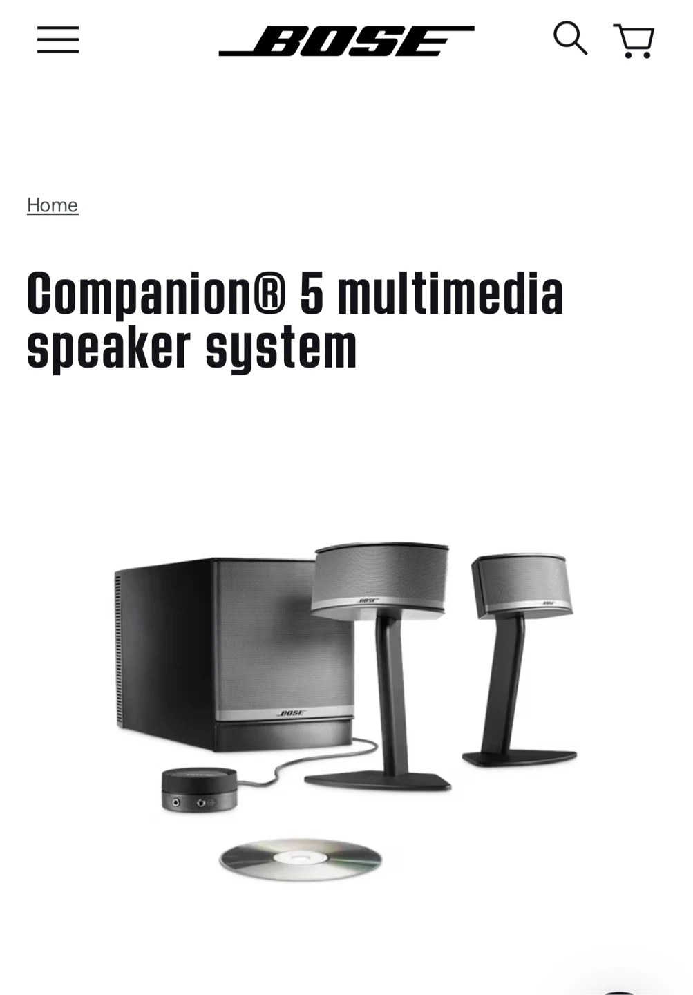 Bose Companion 5 Multimedia Speaker System