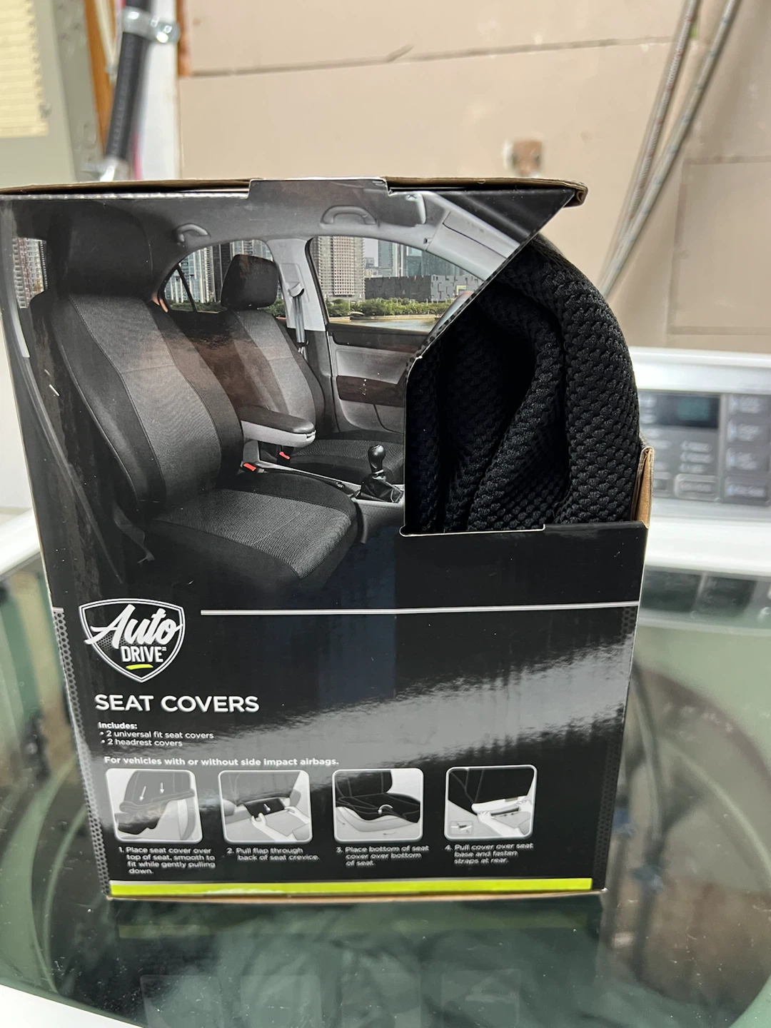 🏈 Auto Drive Universal Seat Covers - Black - photo 2