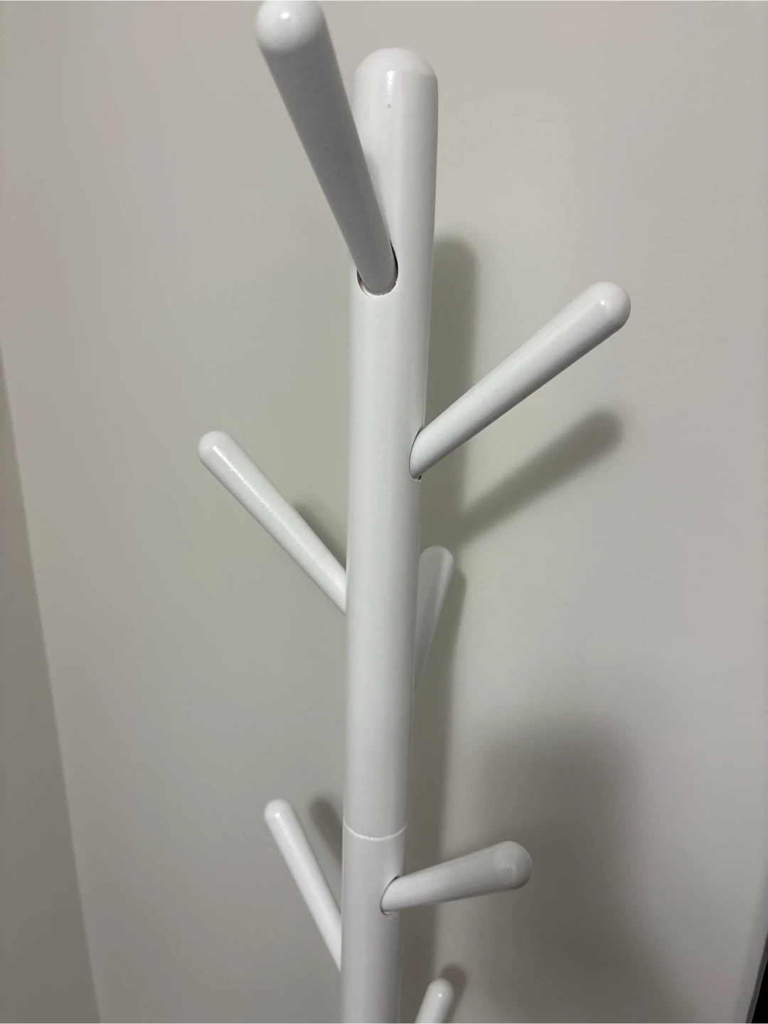White Coat Rack with Side Table - photo 3