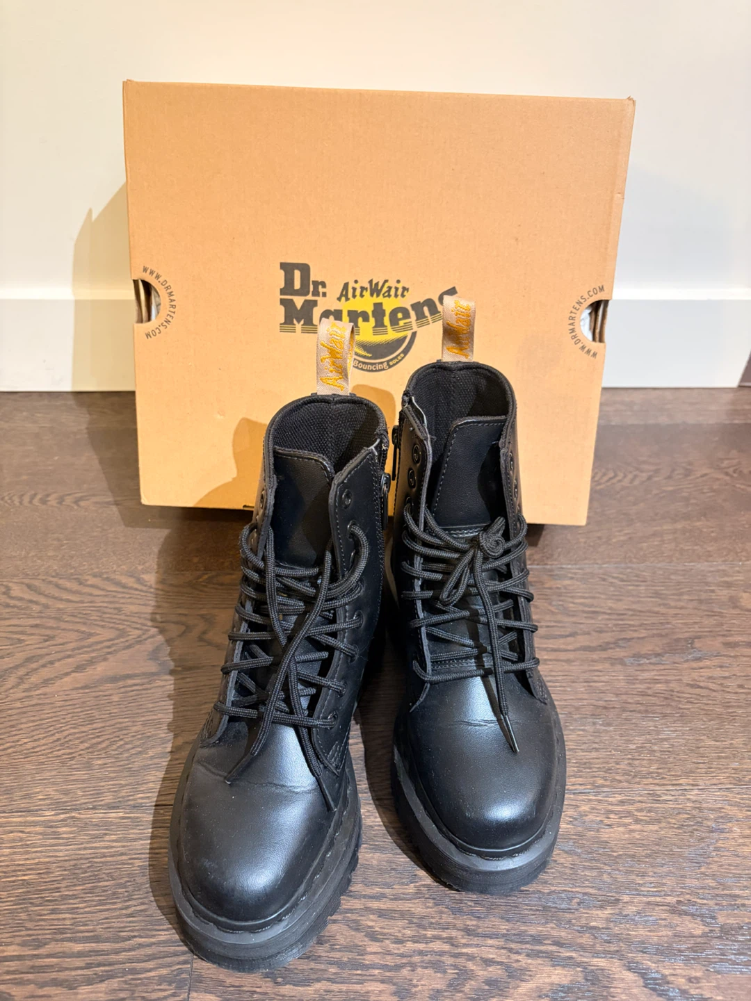 Dr. Martens Black Vegan Jadon II Mono Platform Boots