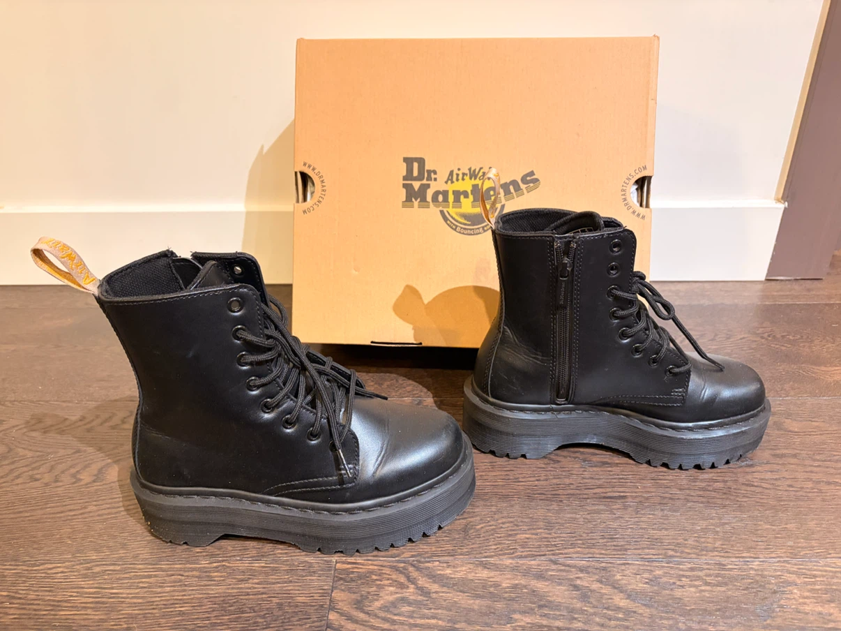 Dr. Martens Black Vegan Jadon II Mono Platform Boots - photo 3