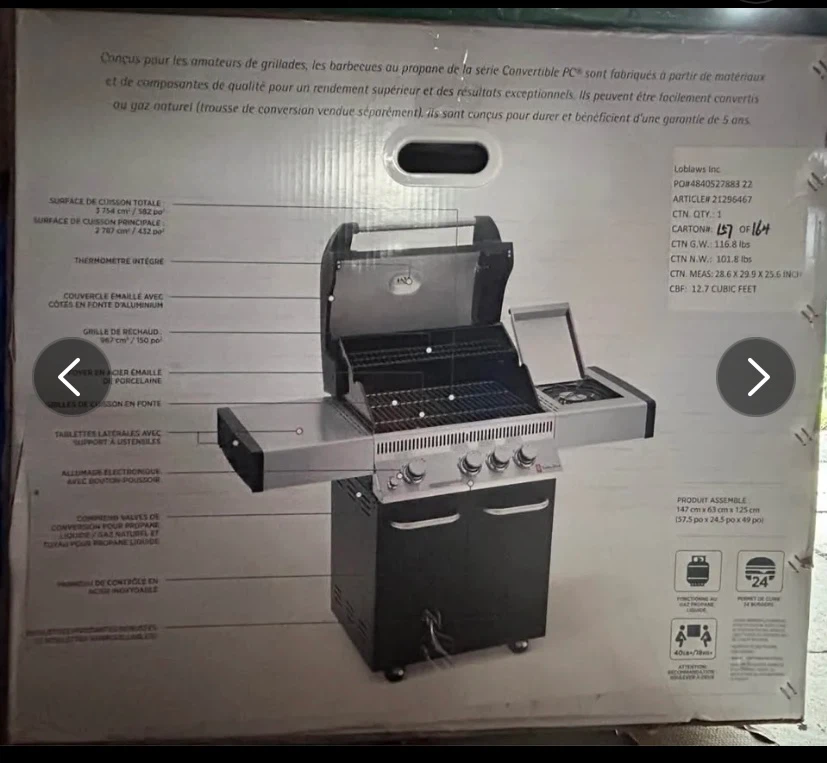 President's Choice 52,500 BTU Convertible Propane BBQ - photo 2