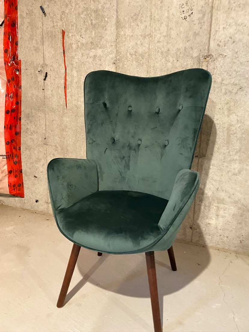 Two velvet accent chairs - photo 3