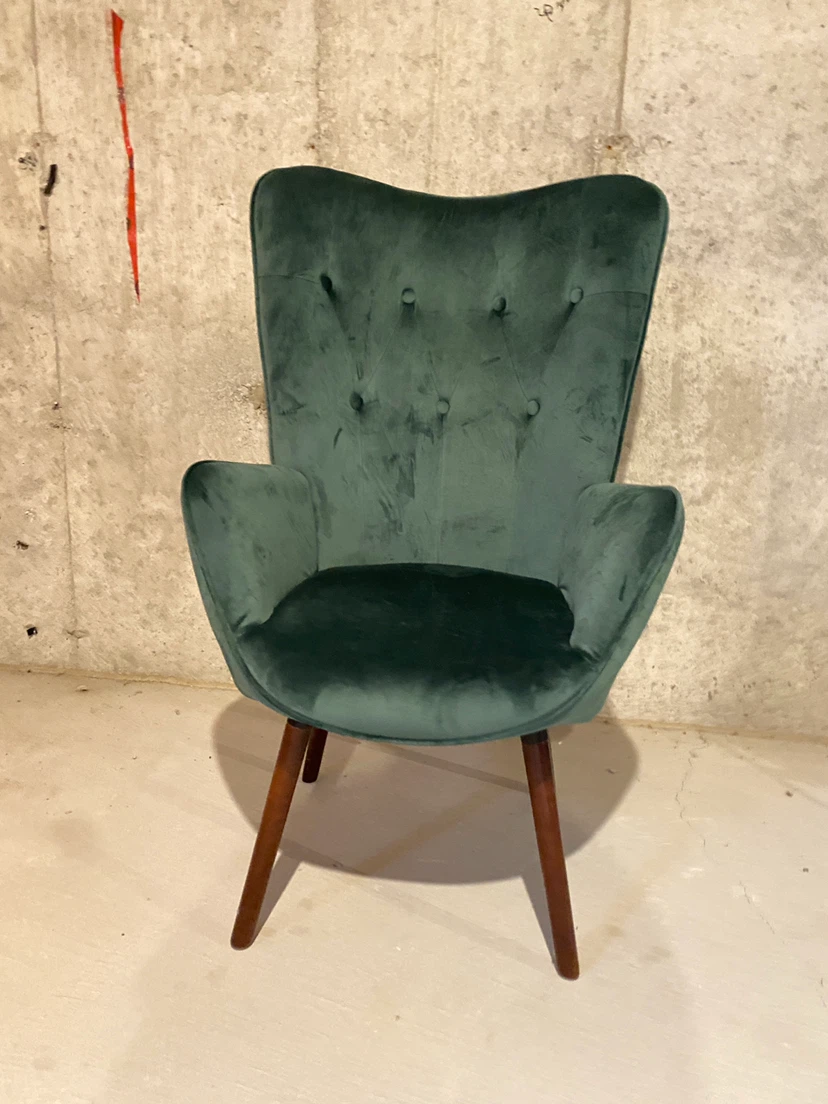 Two velvet accent chairs - photo 4