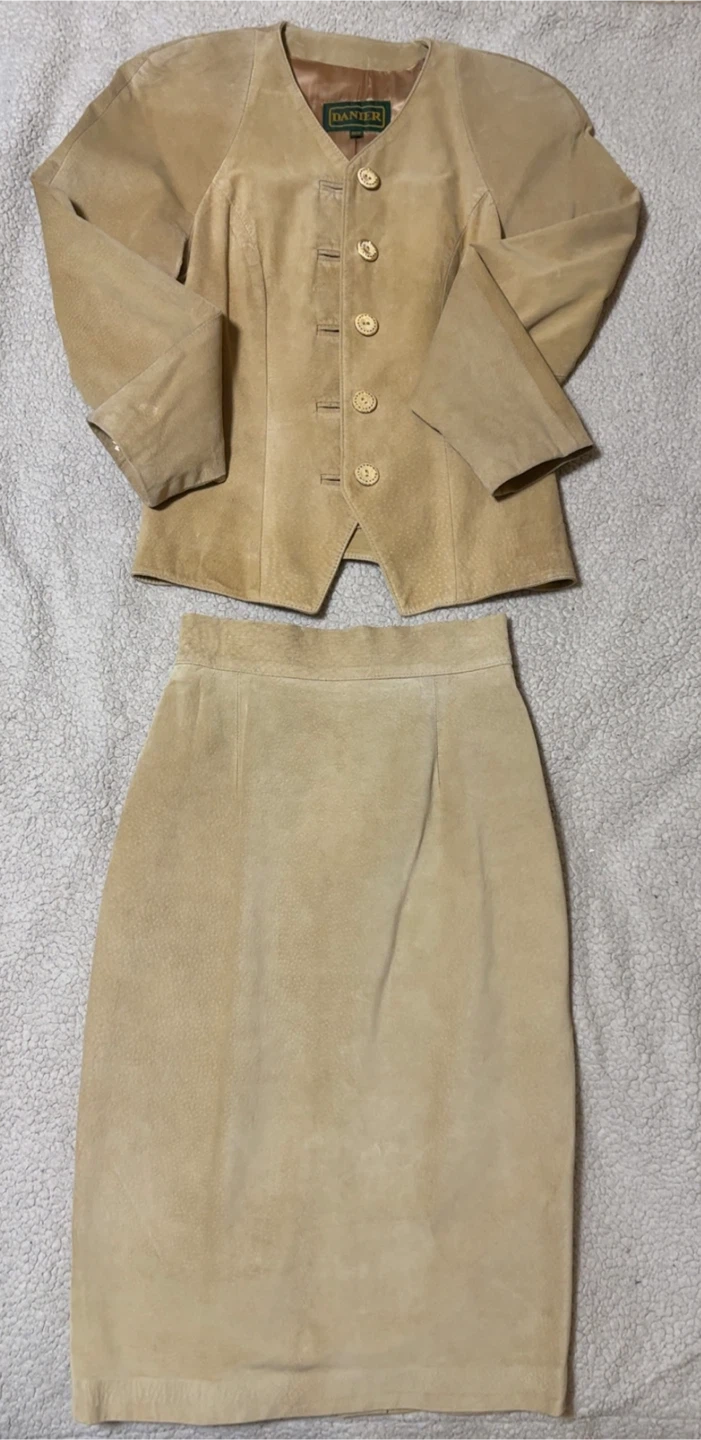 Vintage Suede 2 Pc Suit