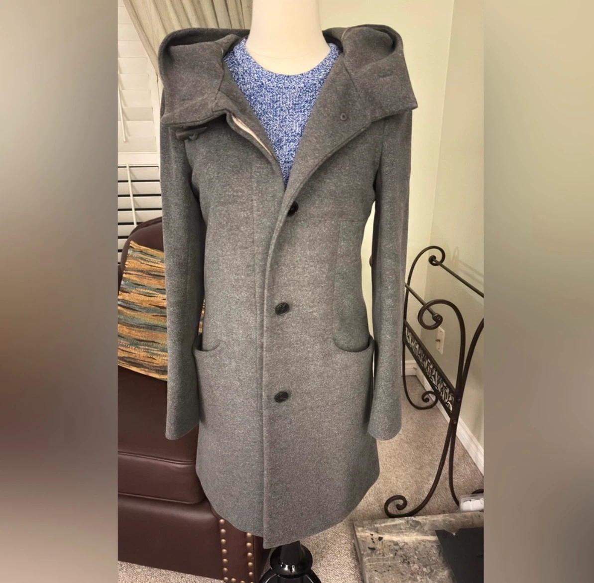 Babaton Wool-Cashmere Hooded Coat
