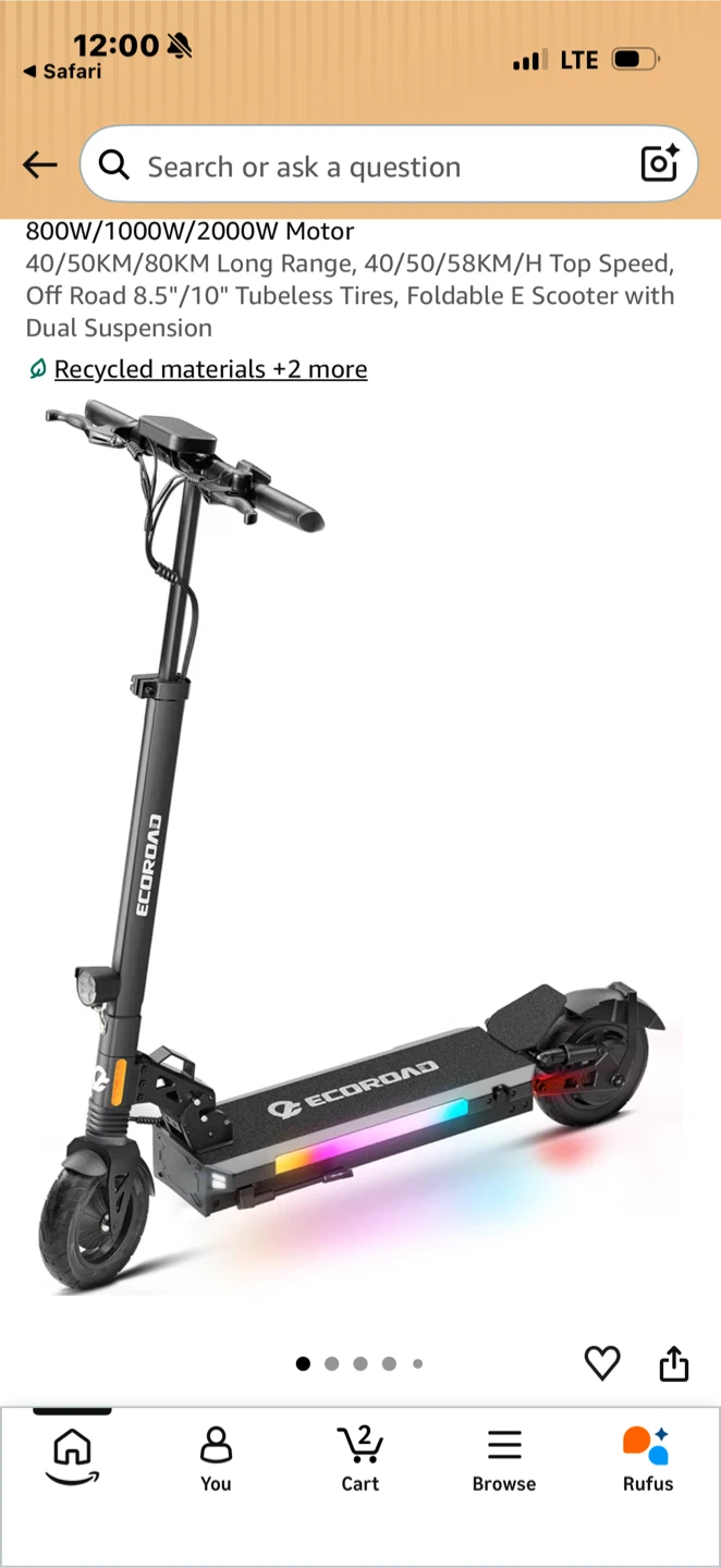 ECOROAD Foldable Electric Scooter