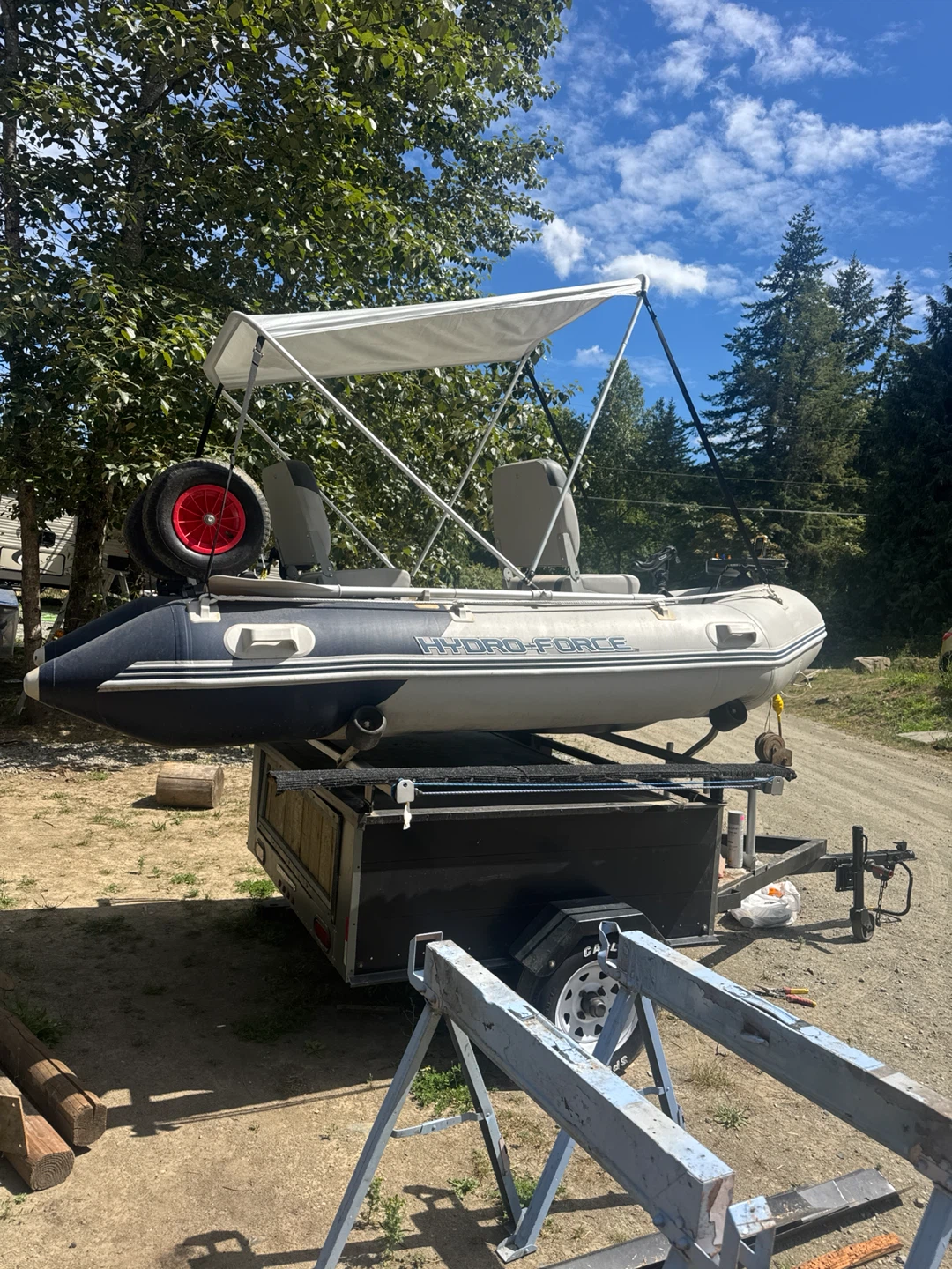 Hydro-Force Inflatable Boat with Motor - photo 2