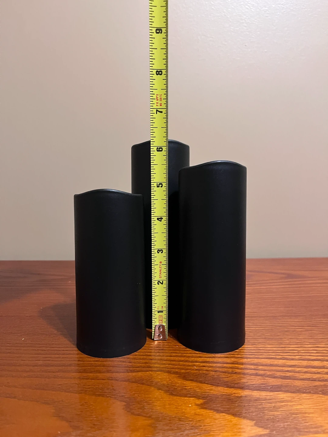 BLACK FLAMELESS LED PILLAR CANDLES WITH REMOTE - photo 4