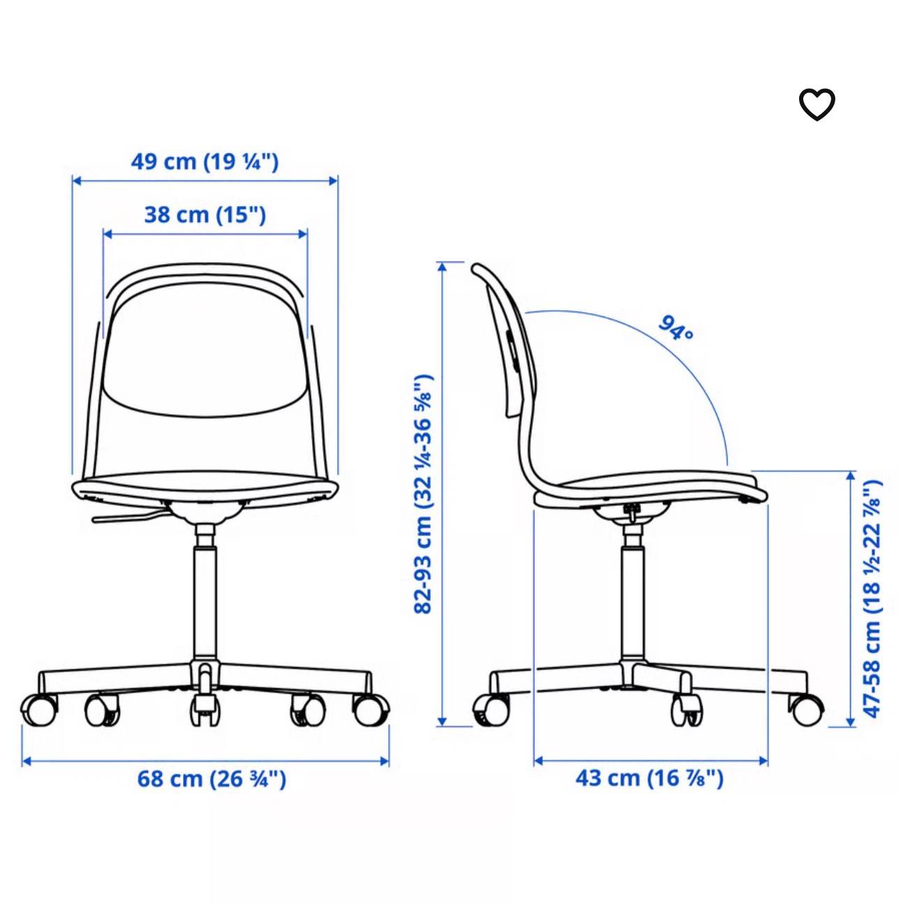 IKEA LÅNGFJÄLL office chair - photo 3