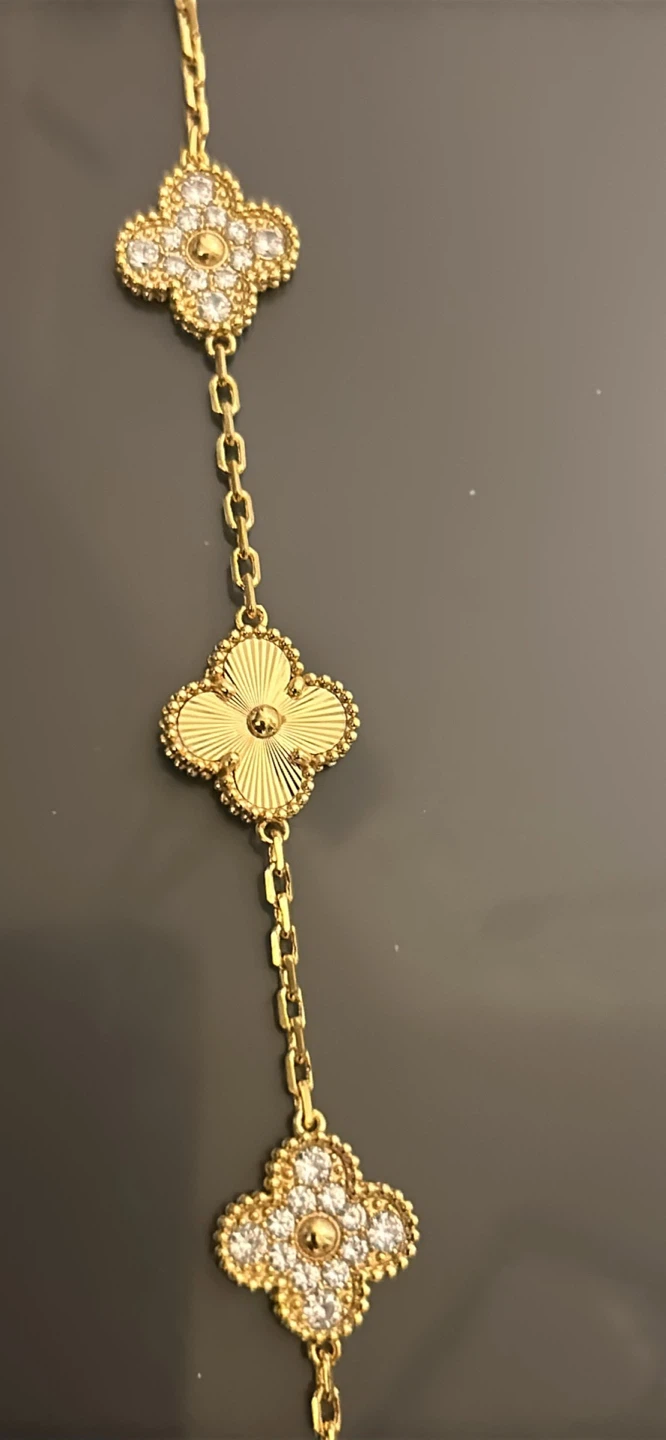 18k Gold Plated Clover Bracelet - photo 5