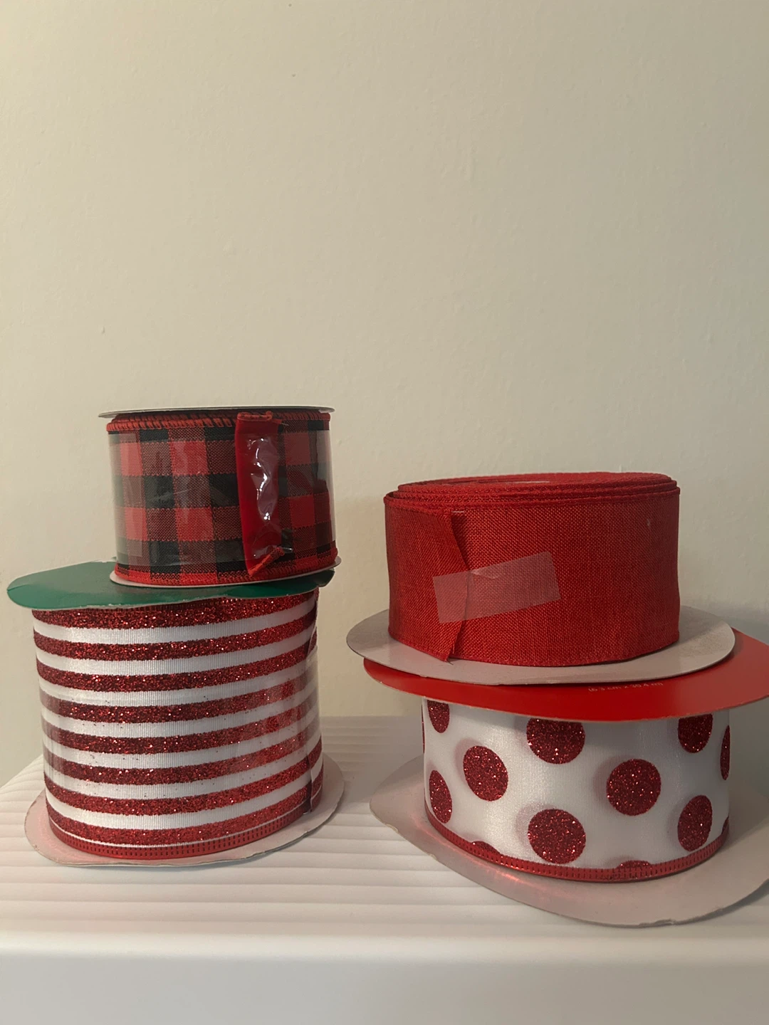 Set of 4 Holiday Decorative Ribbons 🏈