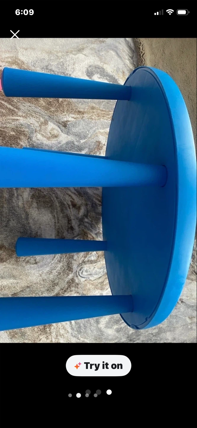 IKEA MAMMUT Blue Children's. Table.$40 - photo 2