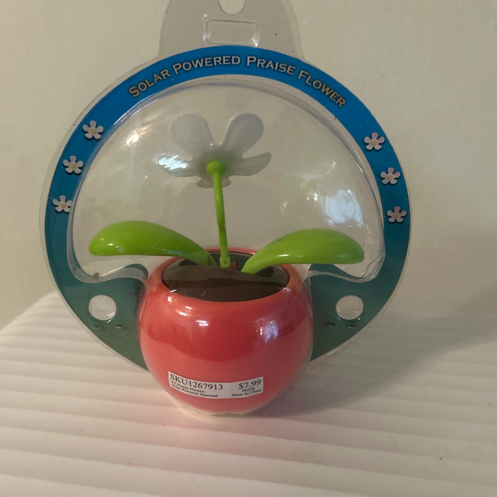 Solar Powered Praise Flower 🏈 Desk Decor - photo 3