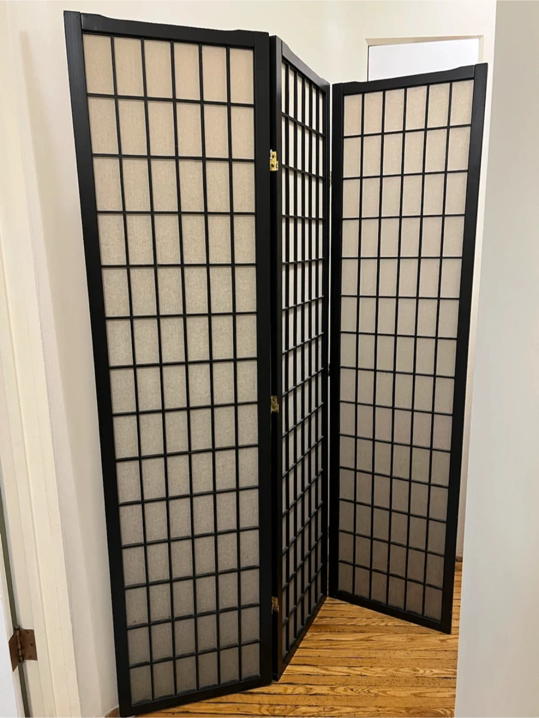 George Oliver 3 Panel Japanese Wooden Room Divider