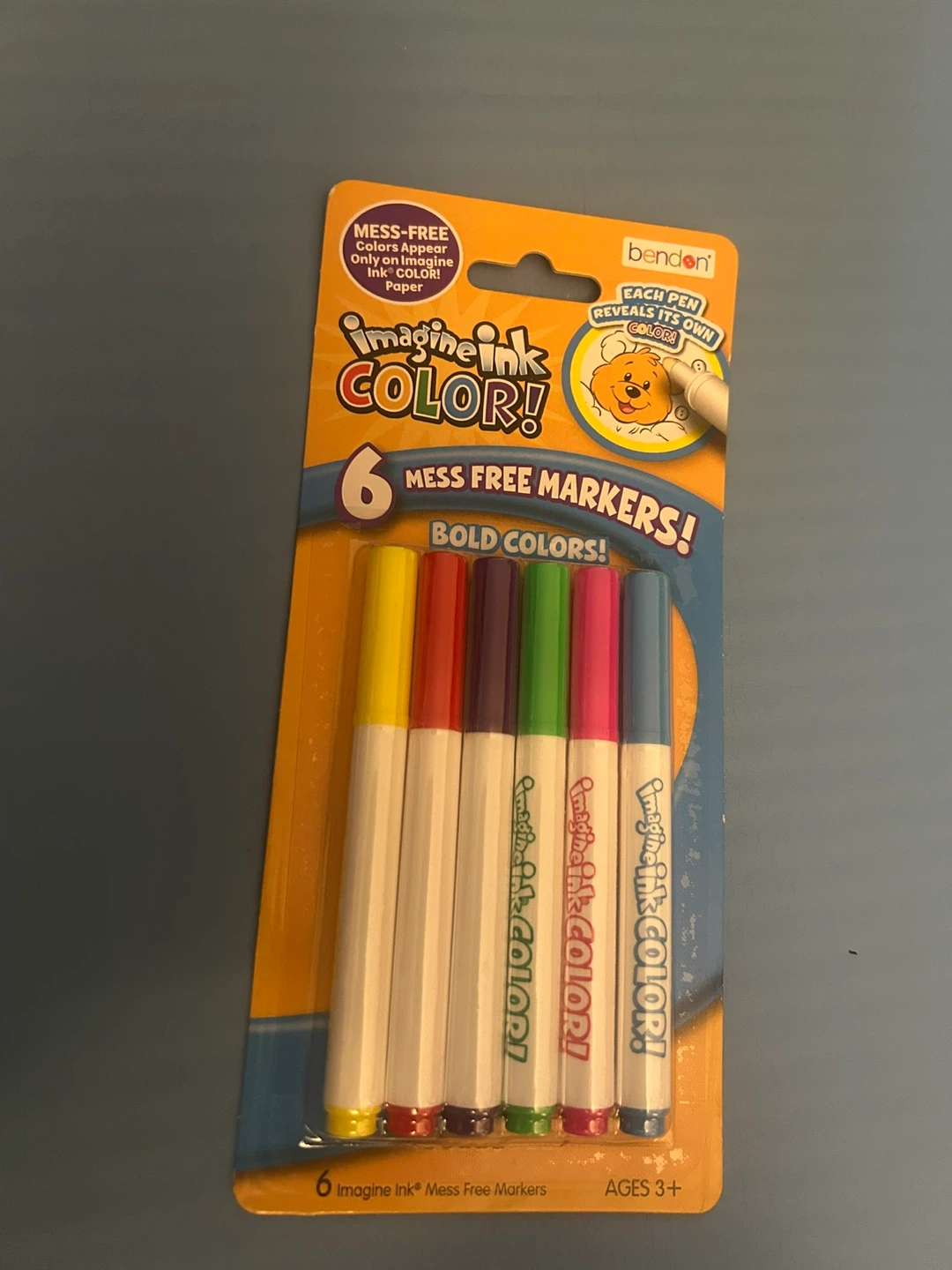 Bendon Imagine Ink 🏈 Mess-Free Markers 6-Pack