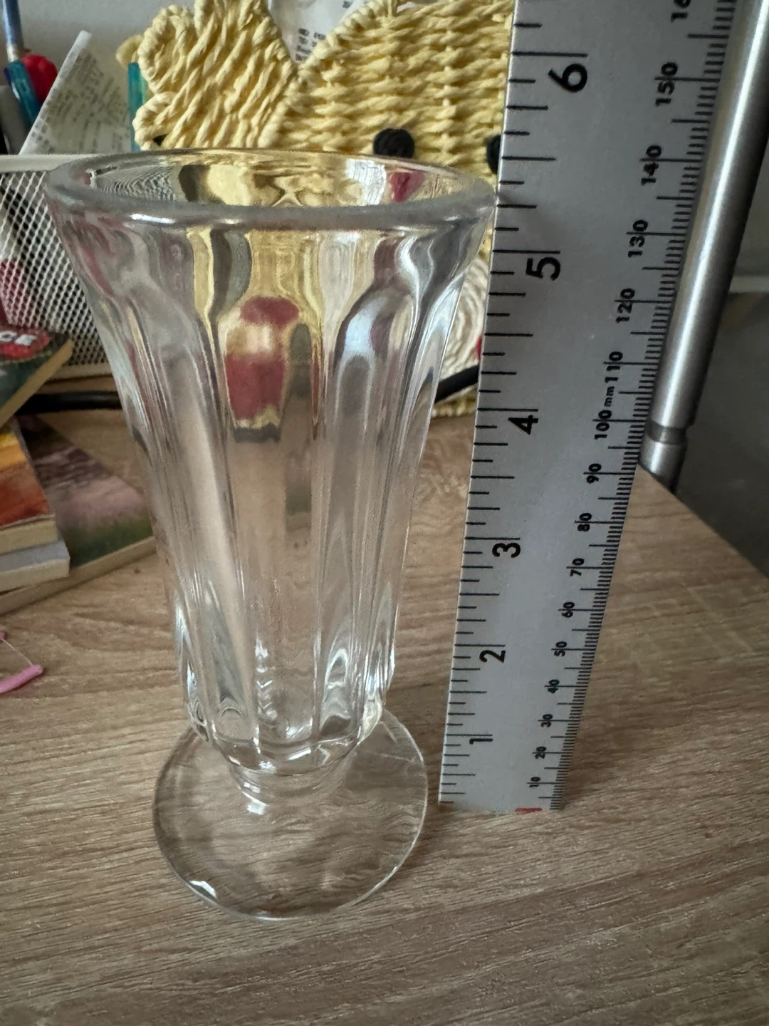 Clear Glass Footed Ice Cream Sundae Milkshake Glass $2 each READ - photo 3