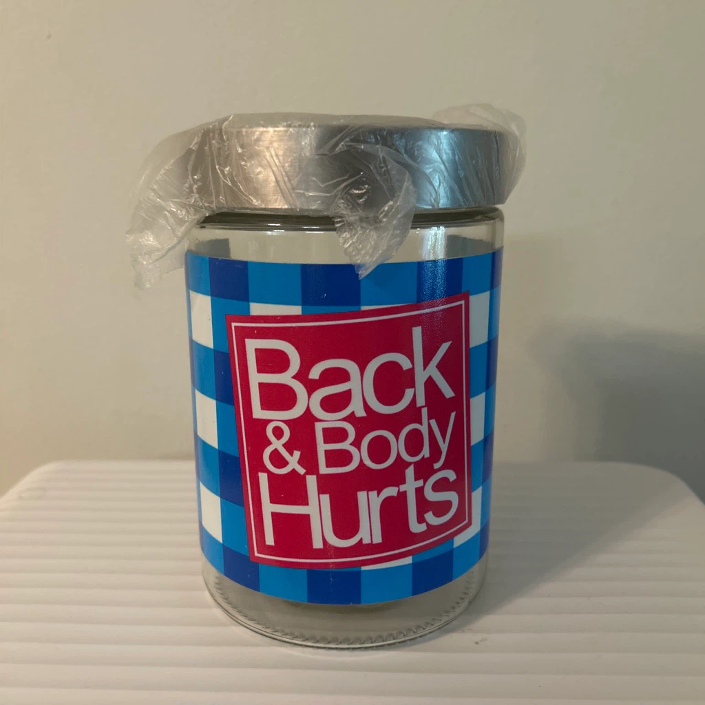 Back & Body Hurts Glass Jar 🏈