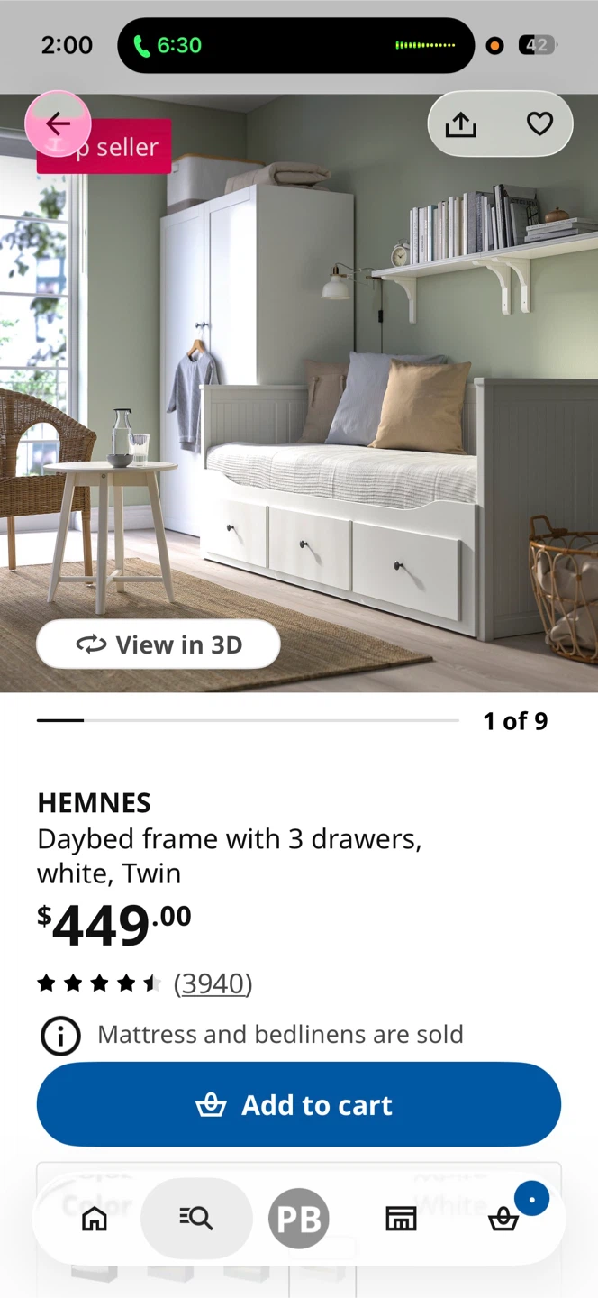 Twin Daybed Frame with 3 Drawers - photo 3
