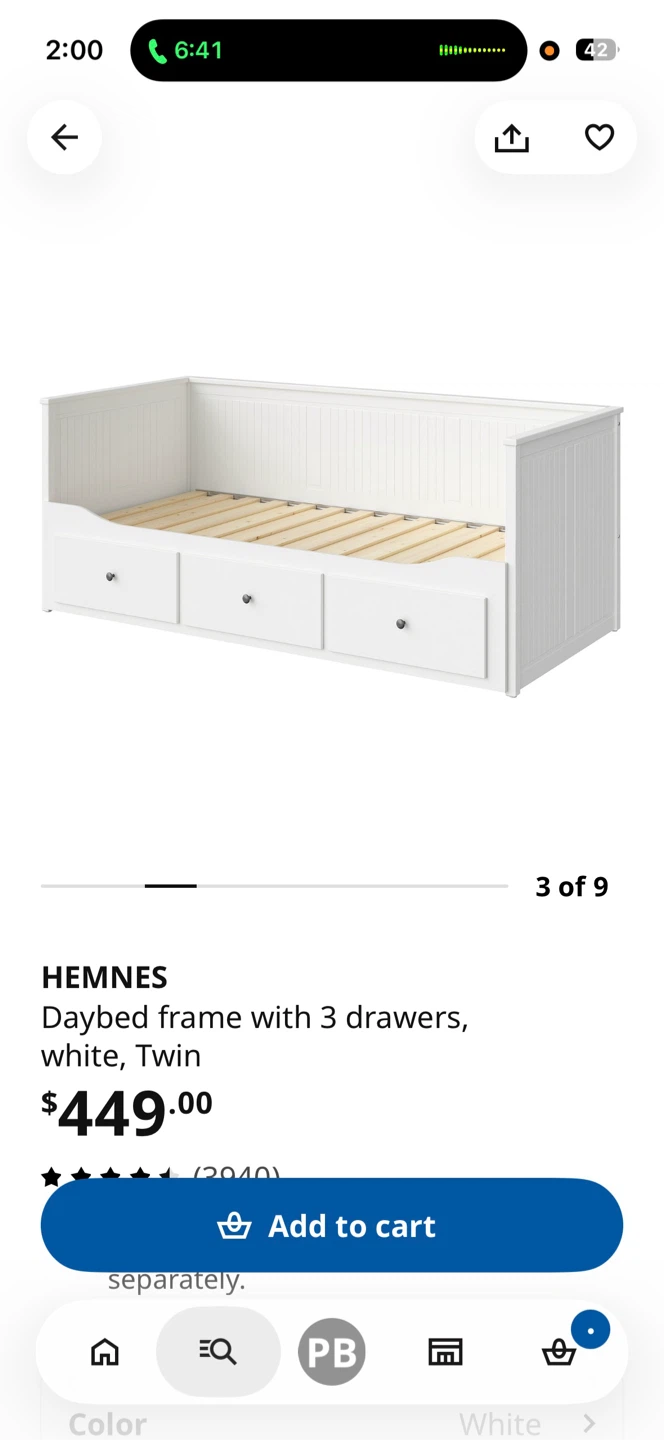 Twin Daybed Frame with 3 Drawers - photo 4