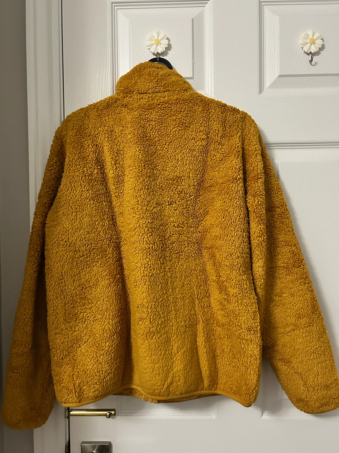 Mustard Yellow Faux Shearling Zip-Up Jacket - photo 2