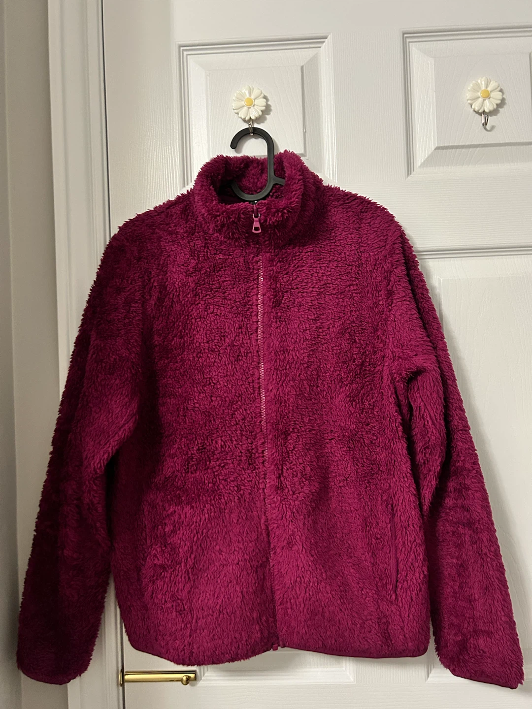 Uniqlo Faux Fur Fleece Jacket - Magenta