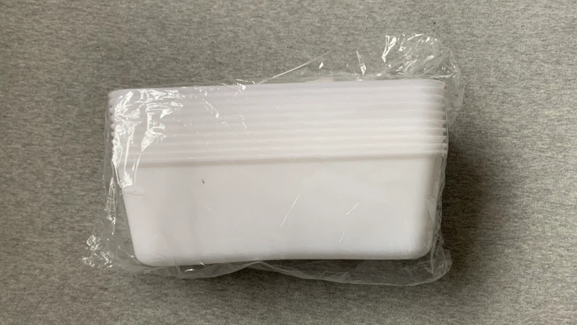 Set of 10 Small White Plastic Organiser Bins 🏈