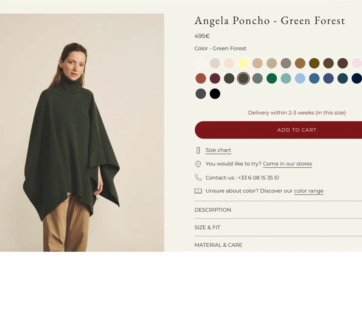 Linnea Lund 100% Cashmere Angela Poncho - photo 3