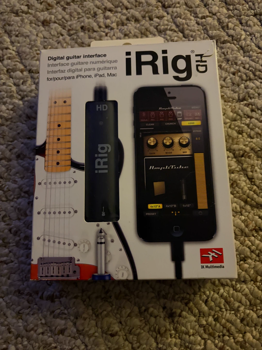 IRig guitar adapter for Ipad/iphone app
