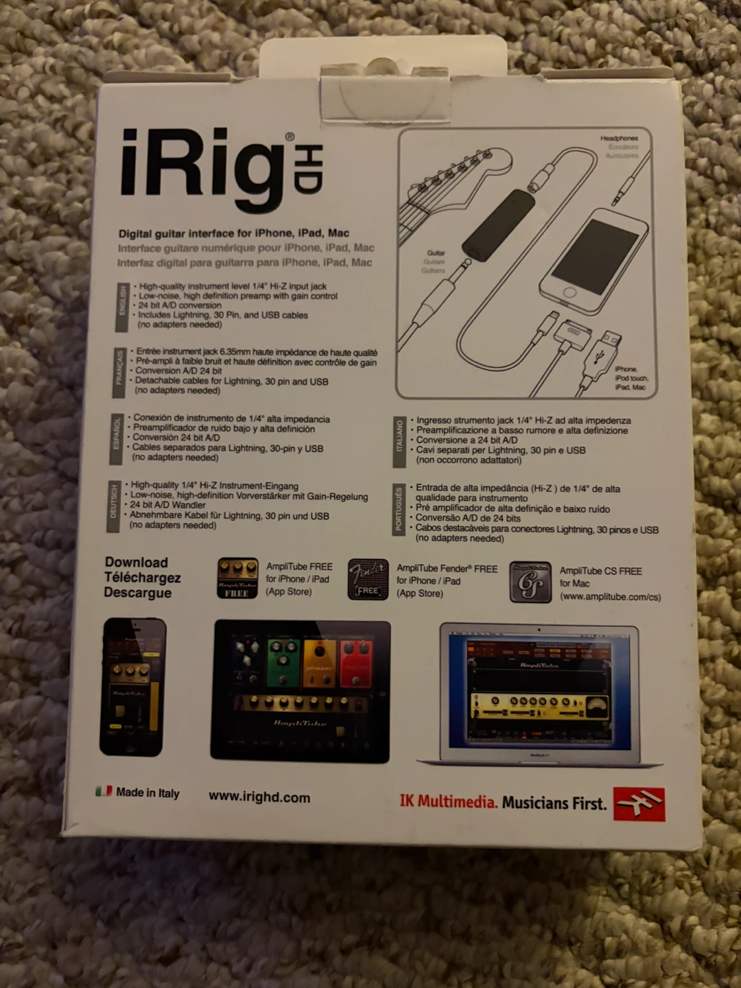 IRig guitar adapter for Ipad/iphone app - photo 2