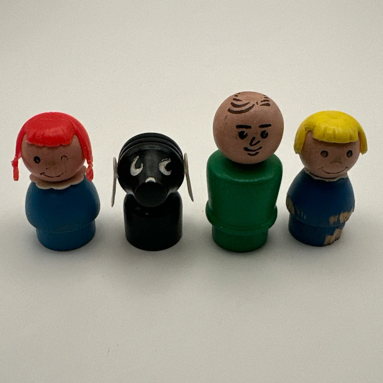 Vtg Fisher Price Little People Lot Wooden Bodies/Heads Wood