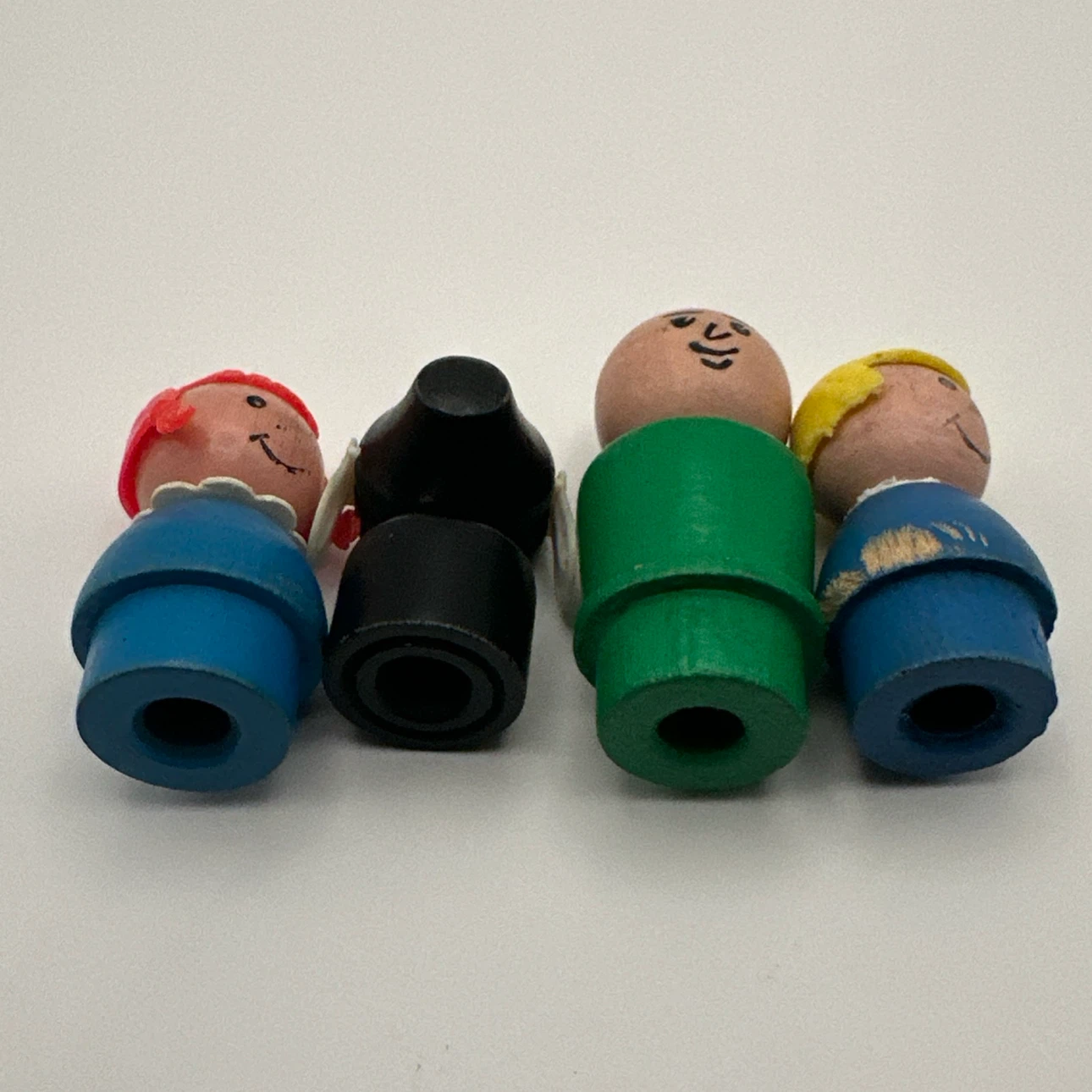 Vtg Fisher Price Little People Lot Wooden Bodies/Heads Wood - photo 3