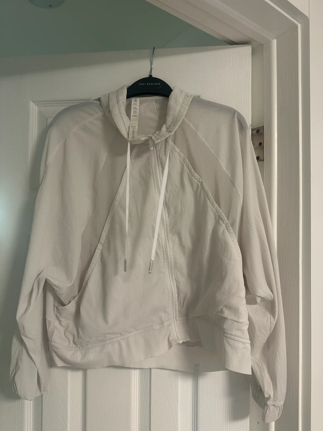 Lululemon White Zip-Up Hoodie