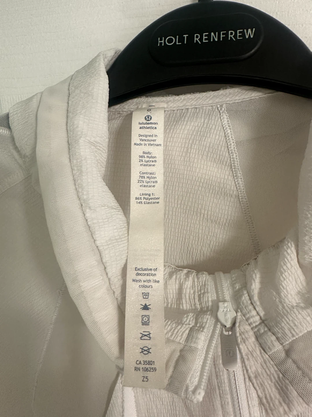 Lululemon White Zip-Up Hoodie - photo 3